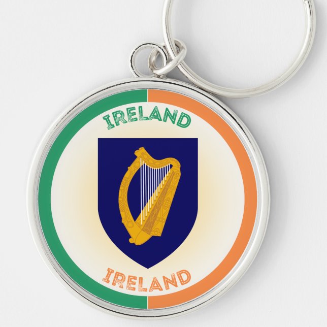Republic of Ireland Heritage Emblem Key Ring (Front)