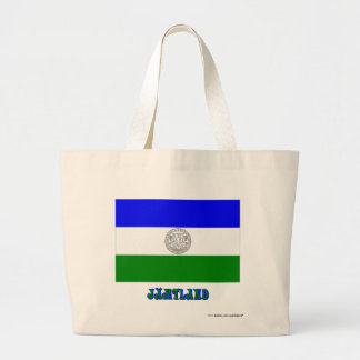 Republic of Jämtland flag with name (unofficial) Large Tote Bag