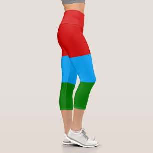 Republic of Karelia Flag Capri Leggings