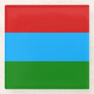 Republic of Karelia Flag Glass Coaster