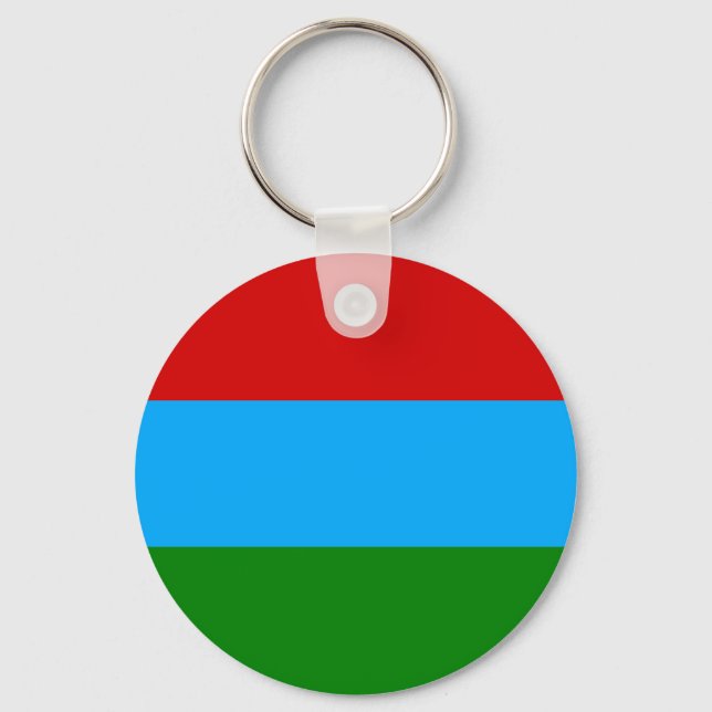 Republic of Karelia Flag Key Ring (Front)