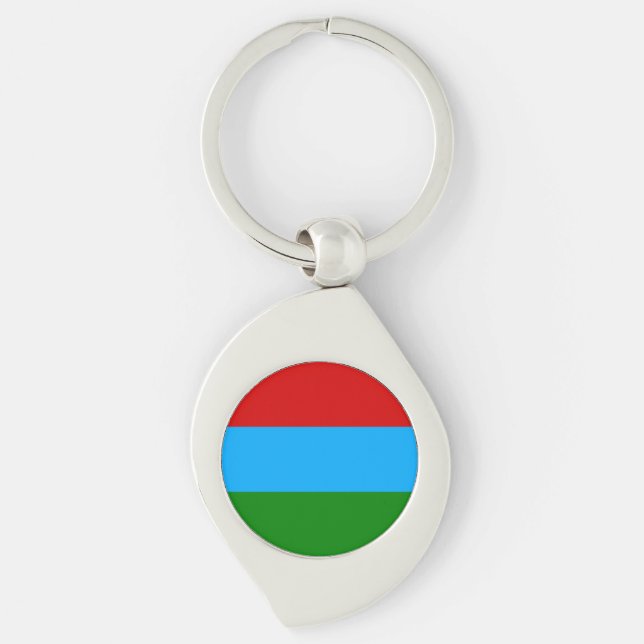 Republic of Karelia Flag Key Ring (Front)