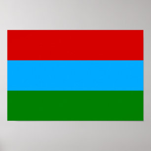 Republic of Karelia Flag Poster