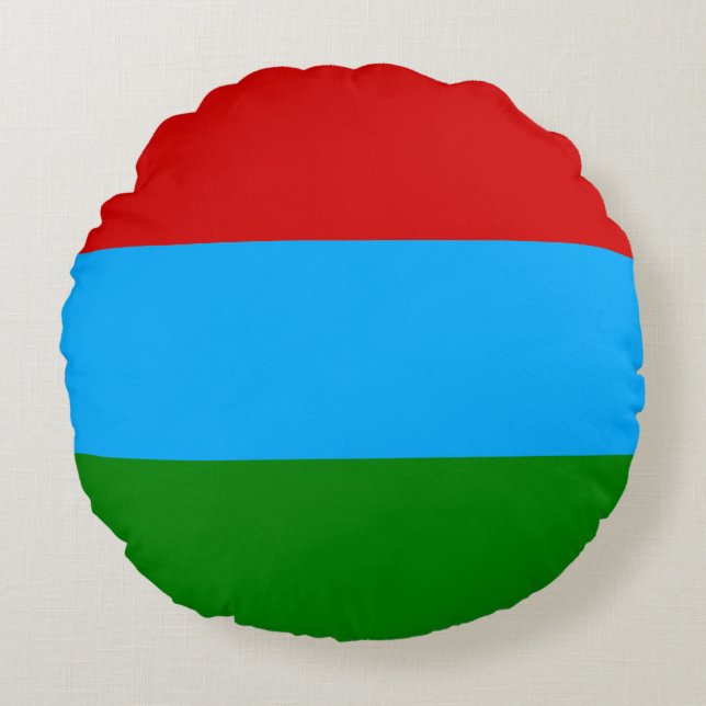 Republic of Karelia Flag Round Cushion (Front)