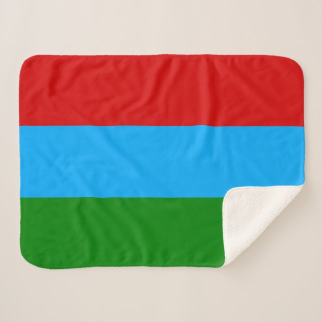 Republic of Karelia Flag Sherpa Blanket (Front (Horizontal))