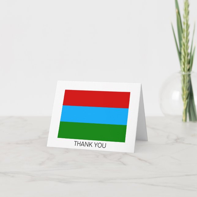 Republic of Karelia Flag Thank You Card (Front)