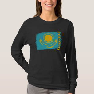 Republic of Kazakhstan Qazaqstan Kazakhian Flag T-Shirt