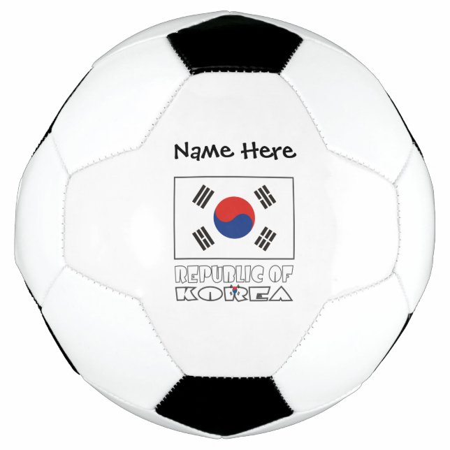 Republic of Korea South Korean Flag Personalised Football (Front)