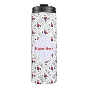 Republic of Korea Tiled Personalised Tumbler