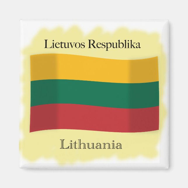 Republic of Lithuania Flag Magnet (Front)