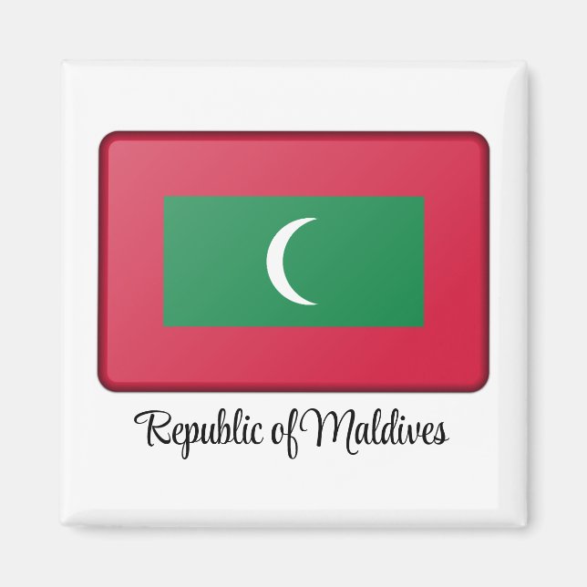 Republic of Maldives Flag Magnet (Front)