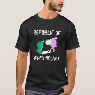Republic Of Newfoundland With Flag Island T-Shirt