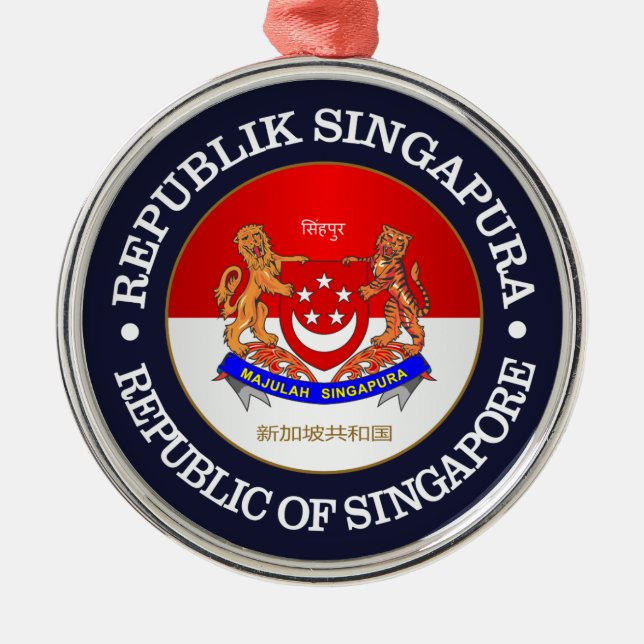 Republic of Singapore Metal Tree Decoration (Front)