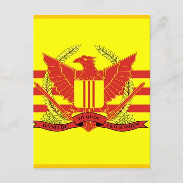 Republic of South Vietnam Military Forces Flag Postcard (Front)