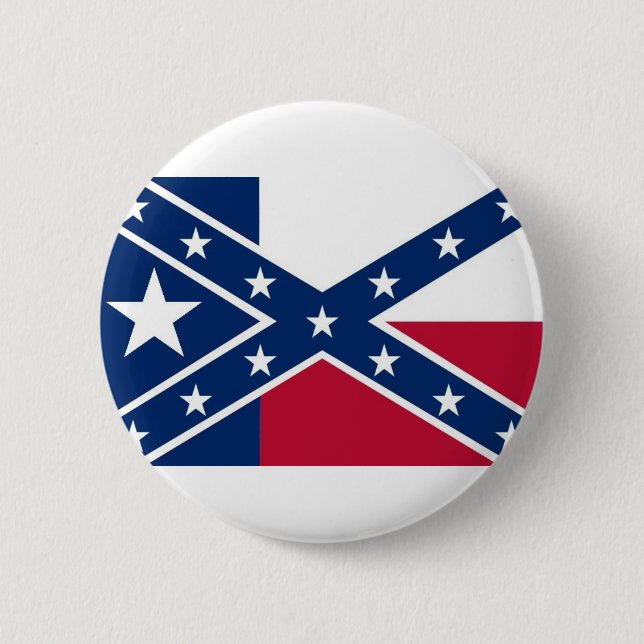Republic of Texas Flag 6 Cm Round Badge (Front)