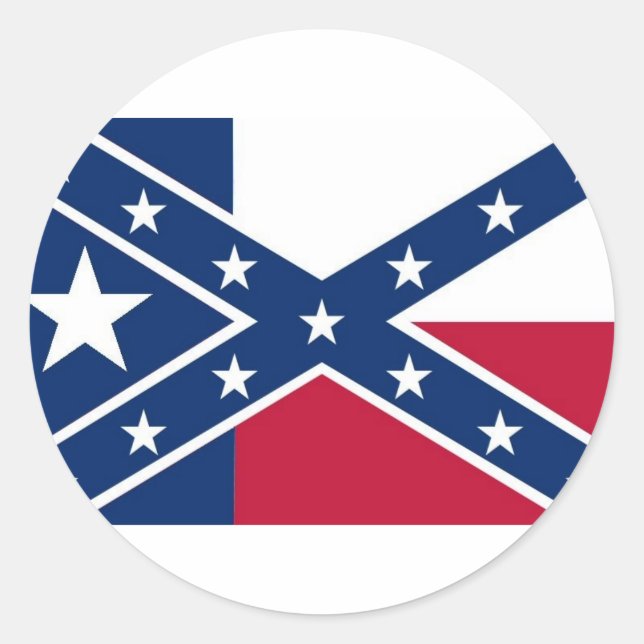 Republic of Texas Flag Classic Round Sticker (Front)
