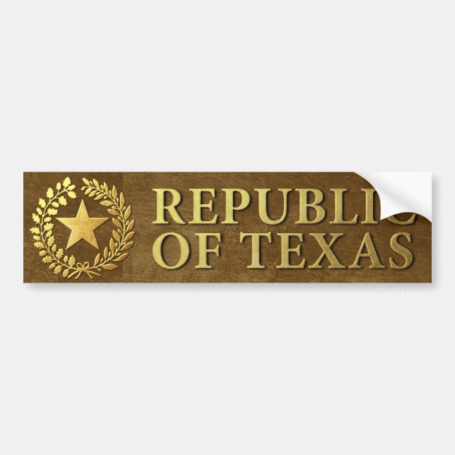 Republic of Texas Seal Bumper Sticker (Front)