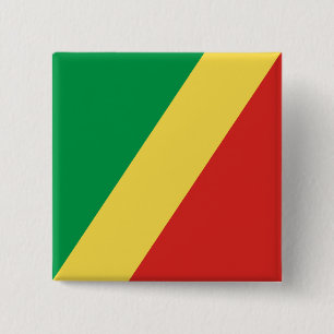 Republic of the Congo Flag 15 Cm Square Badge