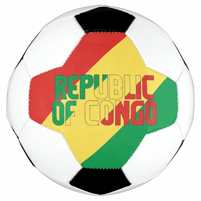 Republic of the Congo Flag Adorable Patriotic Football (Front)