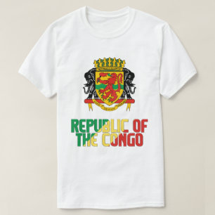 Republic of the Congo Flag and Coat Of Arms T-Shirt