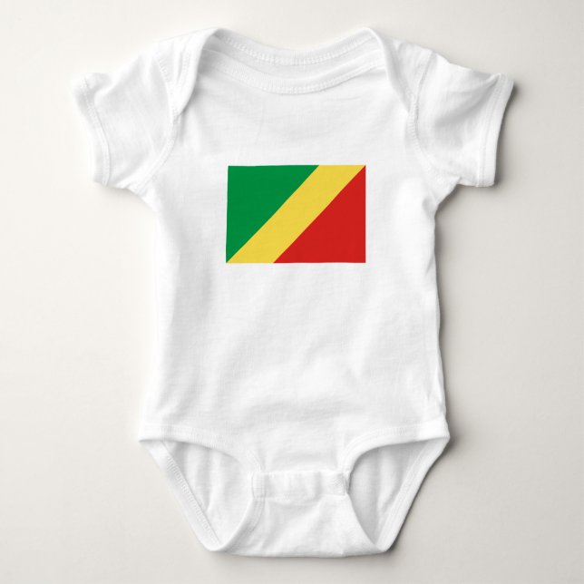 Republic of the Congo Flag Baby Bodysuit (Front)
