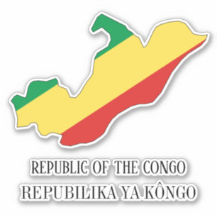 Republic of the Congo Flag Charming Patriotic Map