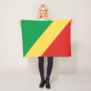 Republic of the Congo Flag Fleece Blanket