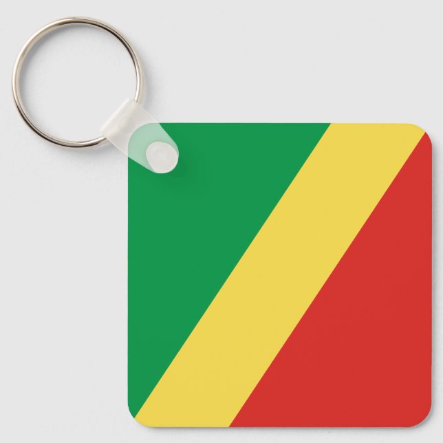 Republic of the Congo Flag Key Ring (Front)