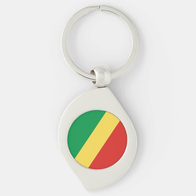 Republic of the Congo Flag Key Ring (Front)