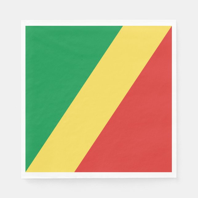 Republic of the Congo Flag Napkin (Front)