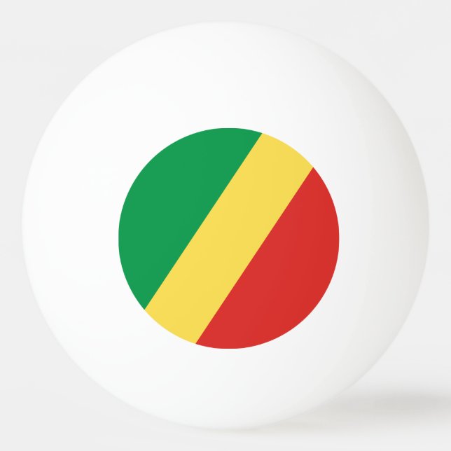 Republic of the Congo Flag Ping Pong Ball (Front)