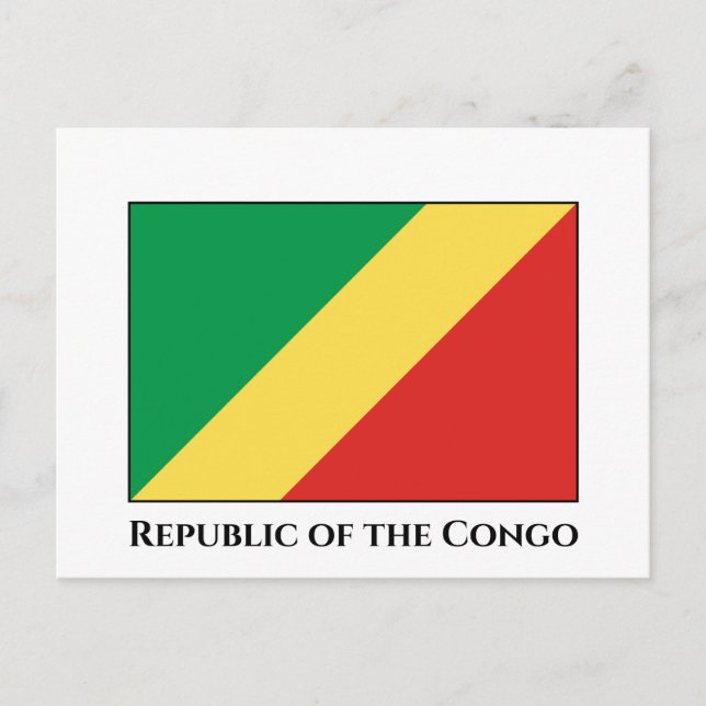 Republic of the Congo Flag Postcard (Front)