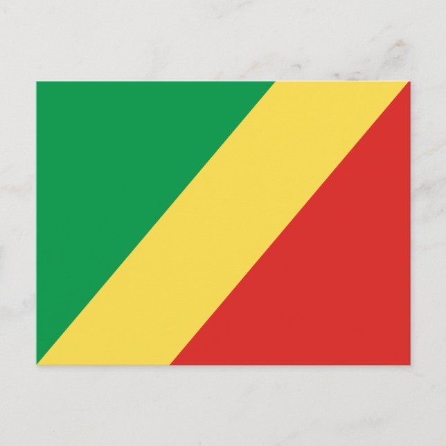 Republic of the Congo Flag Postcard (Front)