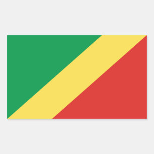Republic of the Congo Flag Rectangular Sticker