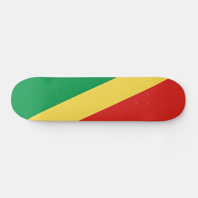 Republic of the Congo Flag Skateboard (Horz)