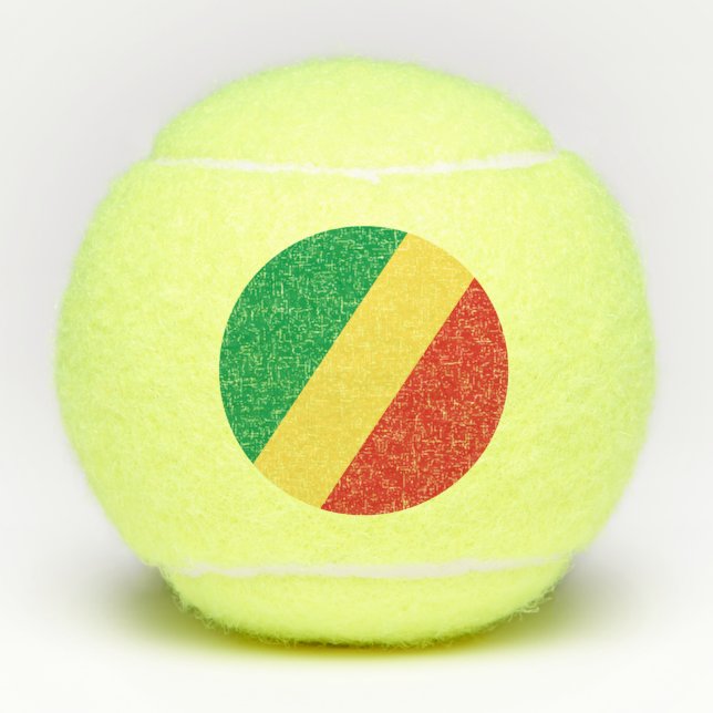 Republic of the Congo Flag Tennis Balls (Front)