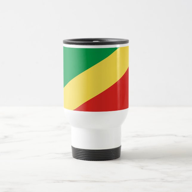 Republic of the Congo Flag Travel Mug (Center)