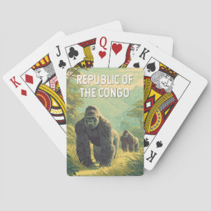 Republic of the Congo Illustration Travel Art Playing Cards