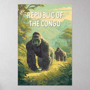Republic of the Congo Illustration Travel Art Poster