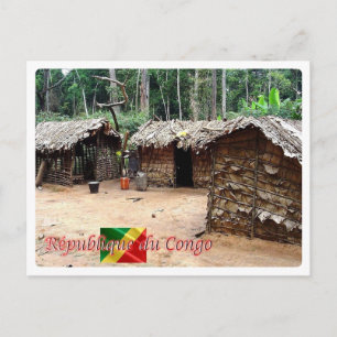 Republic of the Congo - Pygmee House - Postcard