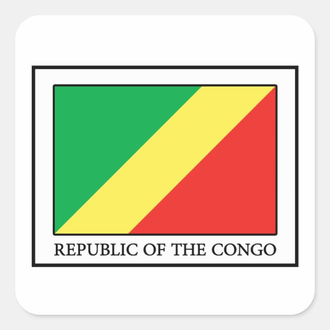 Republic of the Congo Square Sticker (Front)