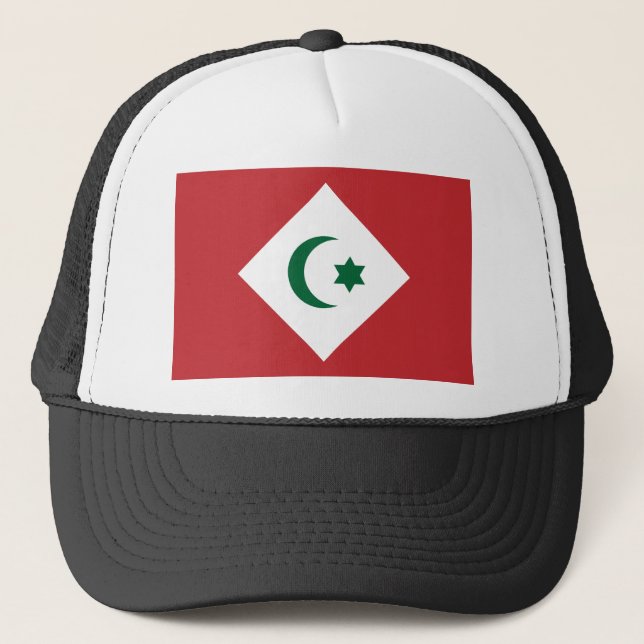 Republic Of The Rif, Morocco flag Trucker Hat (Front)