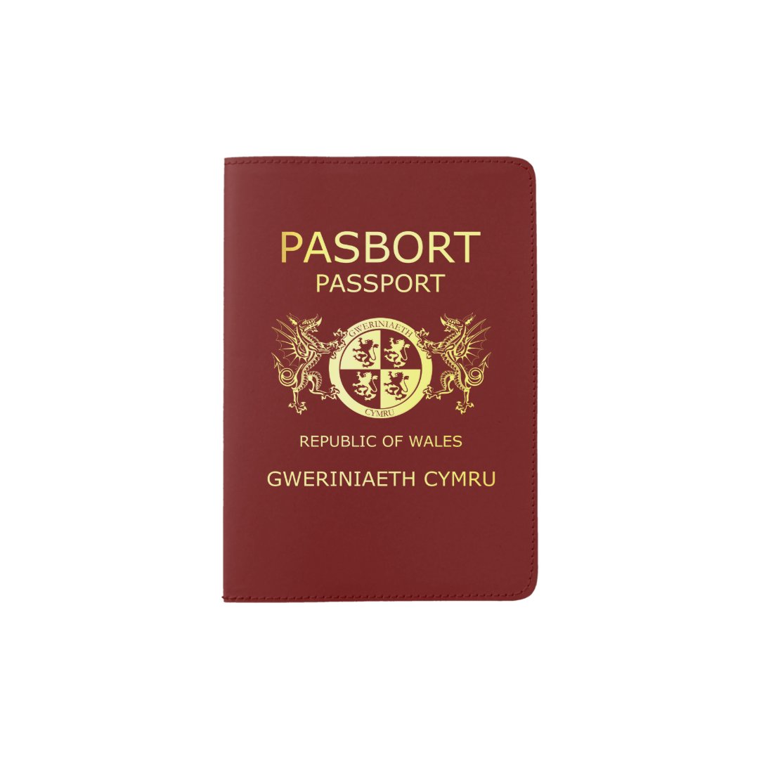 Republic Of Wales Passport Cover Zazzle