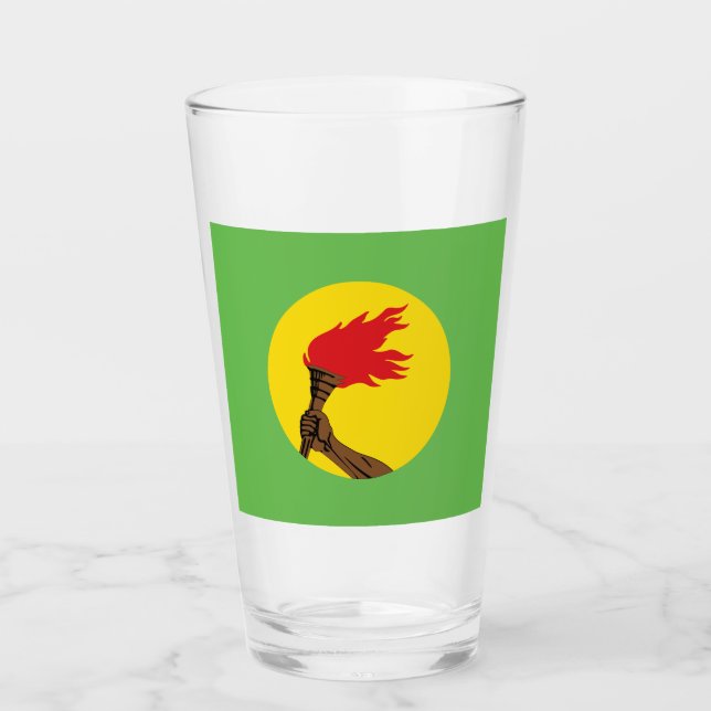 Republic of Zaire Flag - Democratic Republic Congo Glass (Front)
