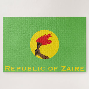 Republic of Zaire Flag Jigsaw Puzzle