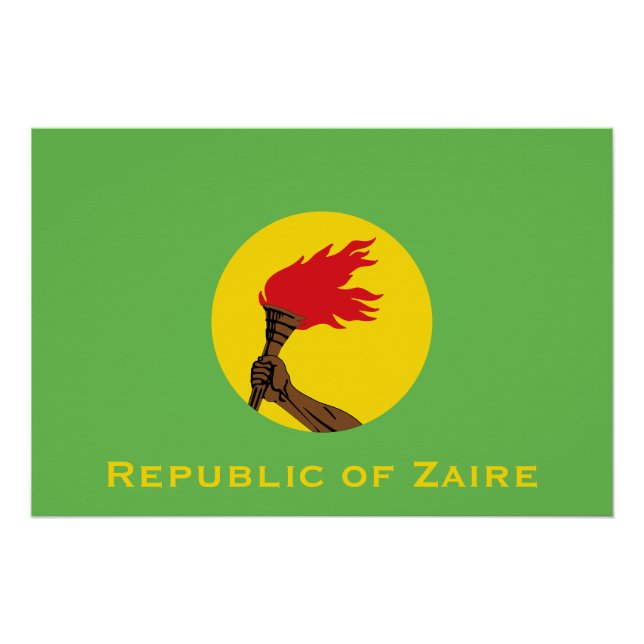 Republic of Zaire Flag  Poster (Front)