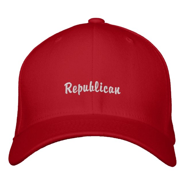 Republic party supporters followers embroidered hat (Front)