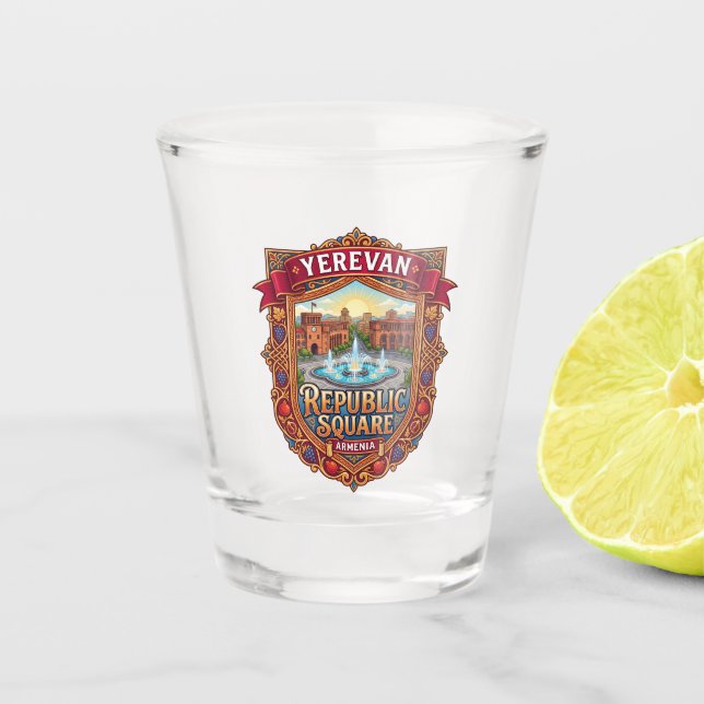 Republic Square Armenia Shot Glass (Front)