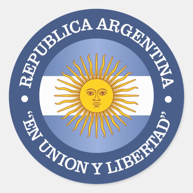 Republica Argentina Classic Round Sticker (Front)