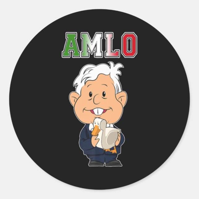 republica mexicana amlo classic round sticker (Front)